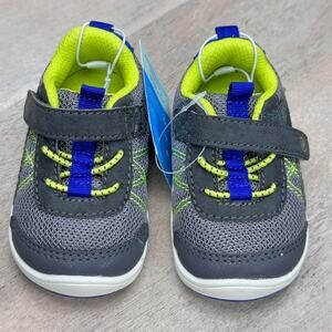 Carters Kids Sneakers Size 3 M Carson Hook and Loop Shoes Blue Gray New